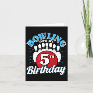 Carte 5e anniversaire Bowling Thème Bowling dans Anniver