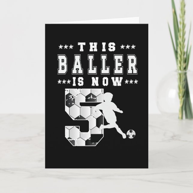Carte 5e anniversaire Gift joueur de football 5 année ga (Devant)
