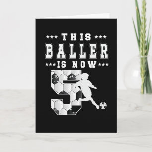 Carte 5e anniversaire Gift joueur de football 5 année ga
