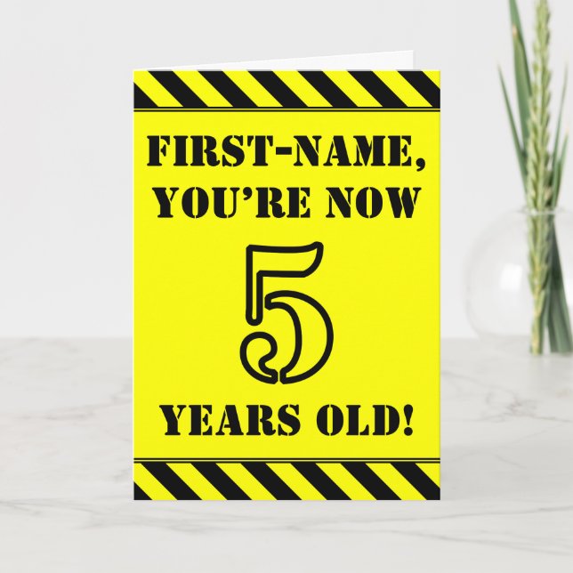 Carte 5e anniversaire : Jeu de style de crayon, Nom pers (Devant)