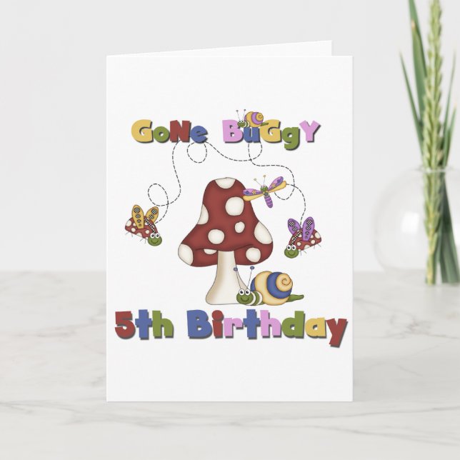 Carte 5e Bogue Anniversaire Tshirts et cadeaux (Devant)