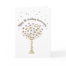 5ème anniversaire de mariage heureux, arbre en