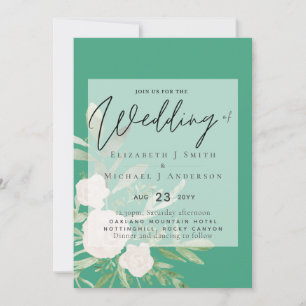 Carte 5x7 blanc Bouquet - Mariage budgétaire superposé
