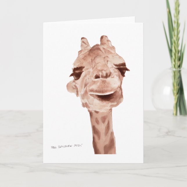 Carte 5x7 giraffe  (Devant)