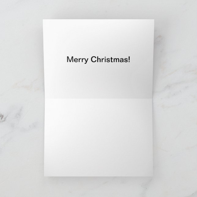 Carte 5x7 Joyeux Noël père Noël porc (Intérieur)