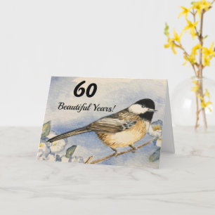Carte 60 Belles Années 60e Anniversaire Chickadee