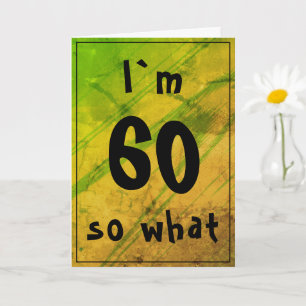 Carte 60 c'est Funny Abstract Green 60e Birthday
