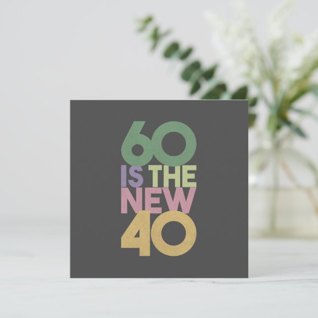 Carte 60 est le nouveau cadeau 40 - 60e anniversaire Ess (Debout devant)