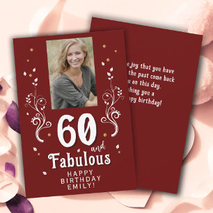 Carte 60 et Fabulous Foliage Rouge 60e anniversaire Phot