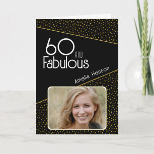 Carte 60 et Fabulous Gold Parties scintillant Photo 60e 