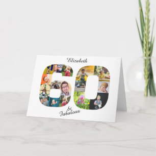 Carte 60 et Fabulous Multi Photo Friend 60e anniversaire