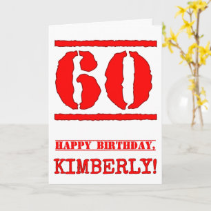 Carte 60e anniversaire : Amusant, Timbre en caoutchouc r