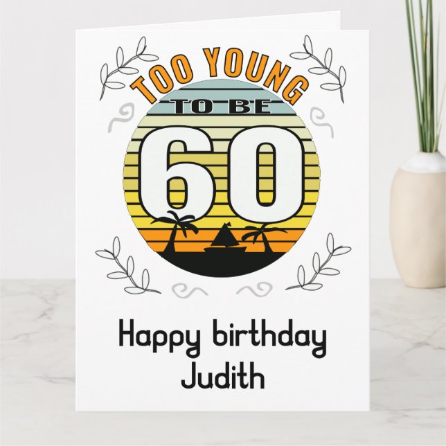 Carte 60e anniversaire cadeau drôle 60e anniversaire 60  (Devant)