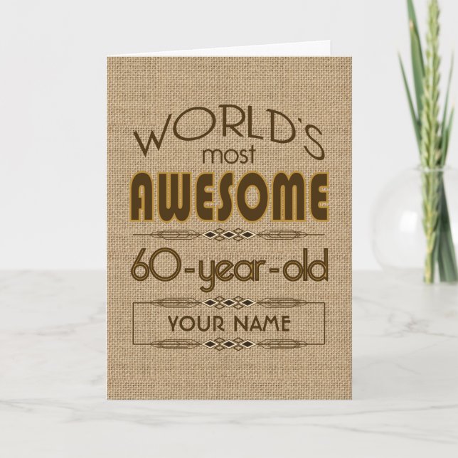 Carte 60e anniversaire de célébration du monde meilleur  (Devant)