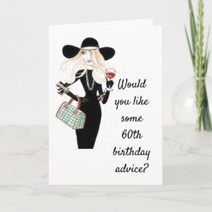 Carte *60e ANNIVERSAIRE DE CONSEILS* À UN AMI OU UNE Car