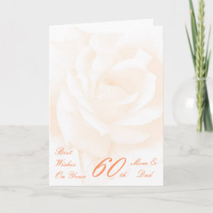 Carte 60e anniversaire de Mariage Maman & Papa Rose ivoi