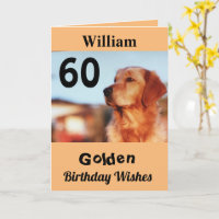 60e Anniversaire d'or Souhaite Golden Retriever Ch