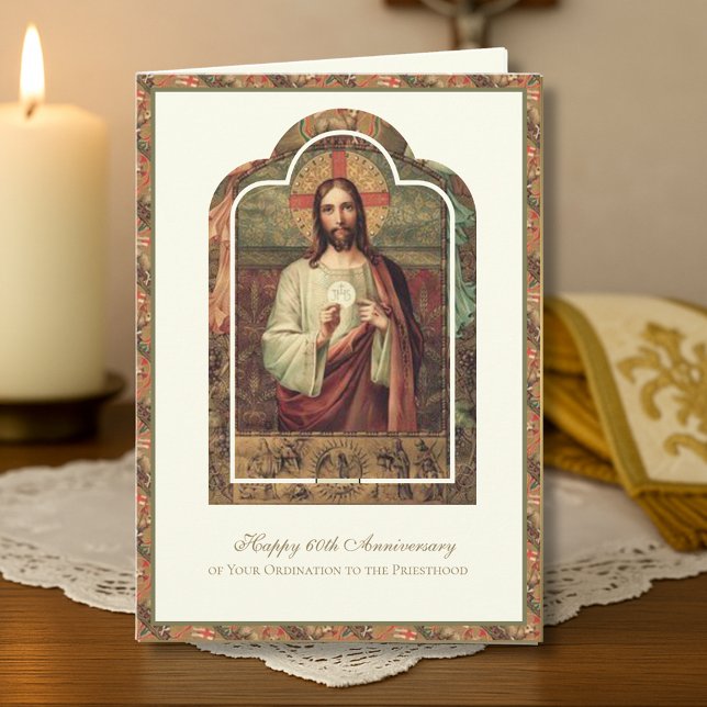 Carte 60e ANNIVERSAIRE DU PRIÊTRE (Créateur téléchargé)