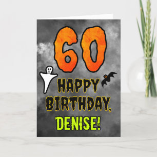 Carte 60e anniversaire : Eerie Halloween Thème + Nom per