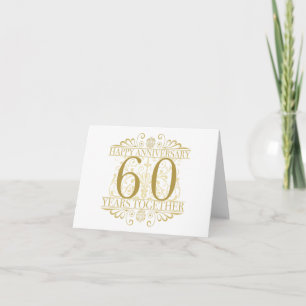 Carte 60e anniversaire élégant