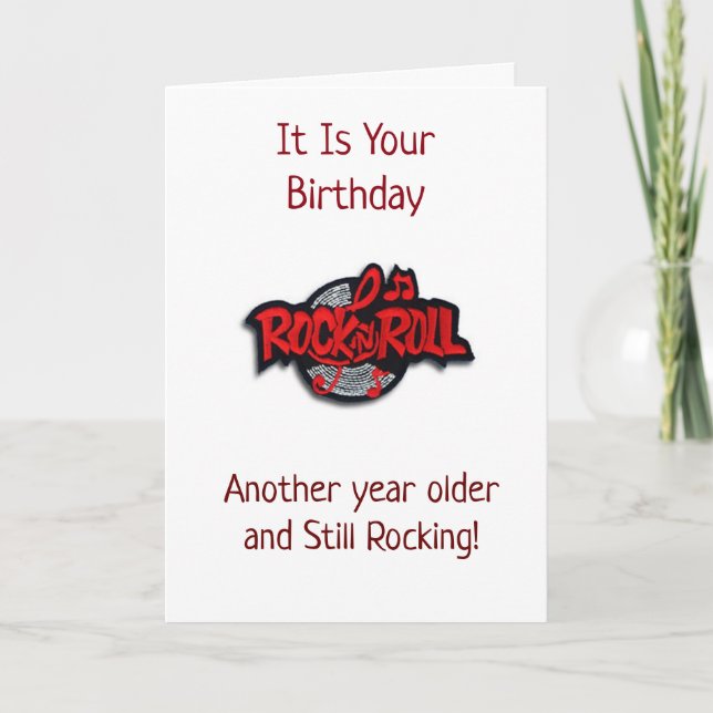Carte **60e anniversaire" et vous êtes TOUJOURS ROCKING  (Devant)