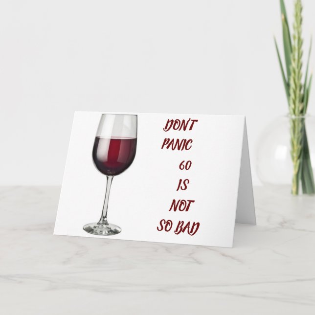 Carte **60e ANNIVERSAIRE** FÊTE QUE VOUS AVEZ REÇUE! (Devant)