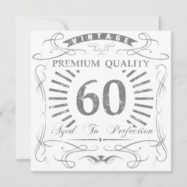 Carte 60e anniversaire Gag cadeau (Devant)
