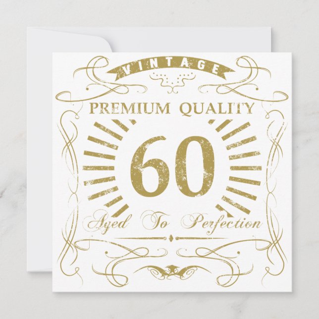 Carte 60e anniversaire Gag cadeau (Devant)