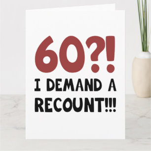 Carte 60e anniversaire Gag cadeau