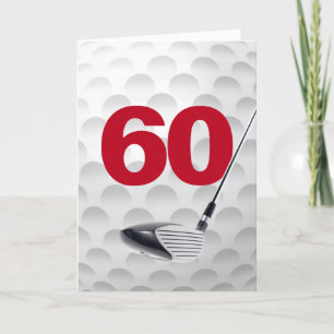 Carte 60e anniversaire Golf Ball Design