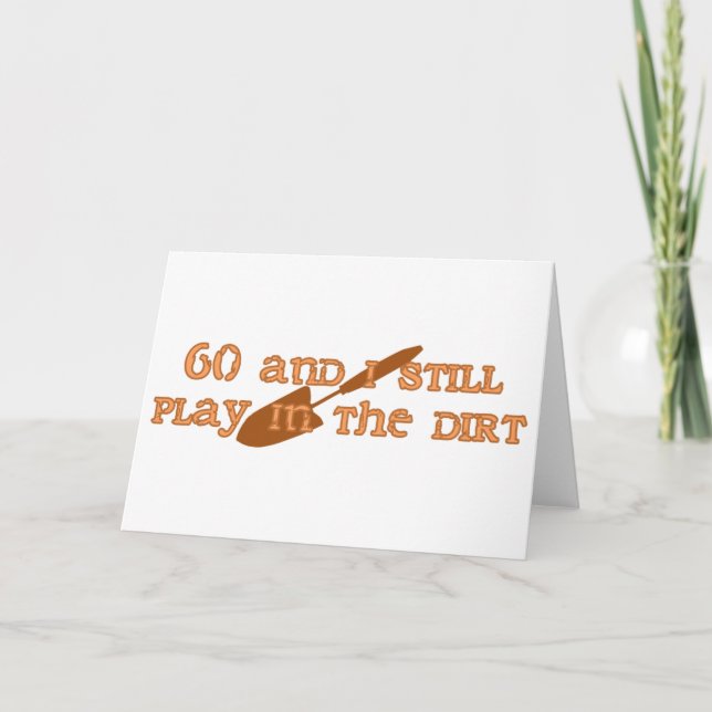 Carte 60e anniversaire Jardinage (Devant)