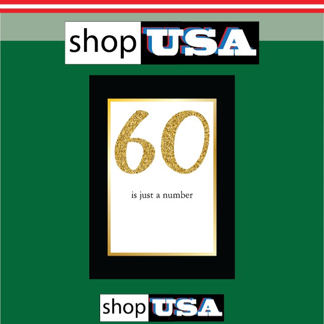 Carte 60e anniversaire Juste un nombre drôle de plaisant (Créateur téléchargé)