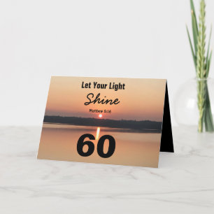 Carte 60e anniversaire laissez votre lumière briller la 