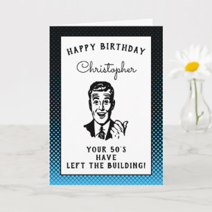 Carte 60e anniversaire personnalisé sur la colline drôle