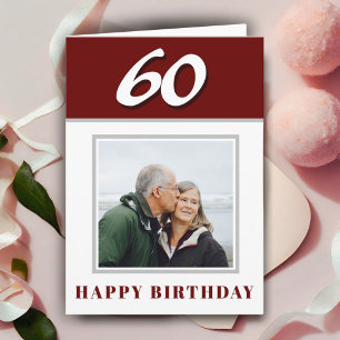 Carte 60e anniversaire Photo personnalisée