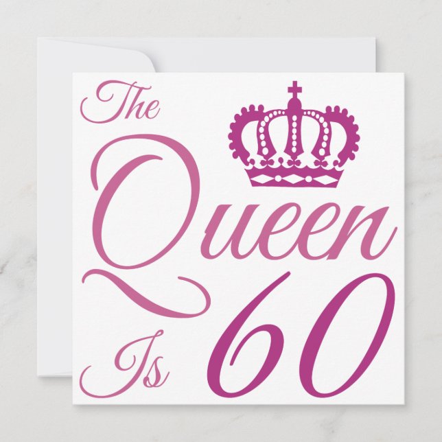 Carte 60e anniversaire Reine (Devant)