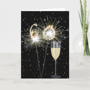 Carte 60e anniversaire Sparklers avec vin