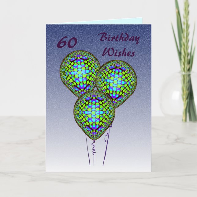 Carte 60e Ballons Bleus (Devant)