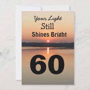 Carte 60e brillant anniversaire Sunrise Black Gold