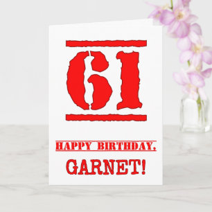 Carte 61e anniversaire : Amusant, Timbre en caoutchouc r