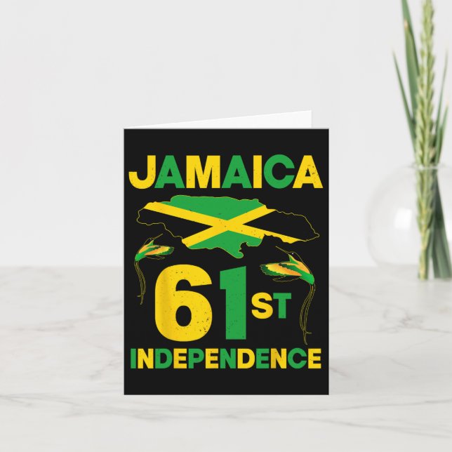 Carte 61e anniversaire de l'indépendance de la Jamaïque  (Devant)