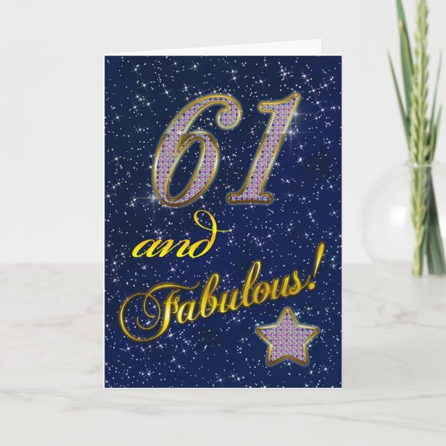 Carte 61e anniversaire pour quelqu'un Fabulous (Devant)