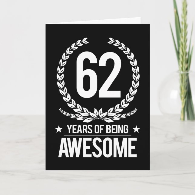 Carte 62e anniversaire (62 ans d'être génial) (Devant)