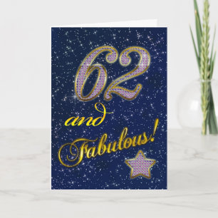 Carte 62e anniversaire pour quelqu'un Fabulous