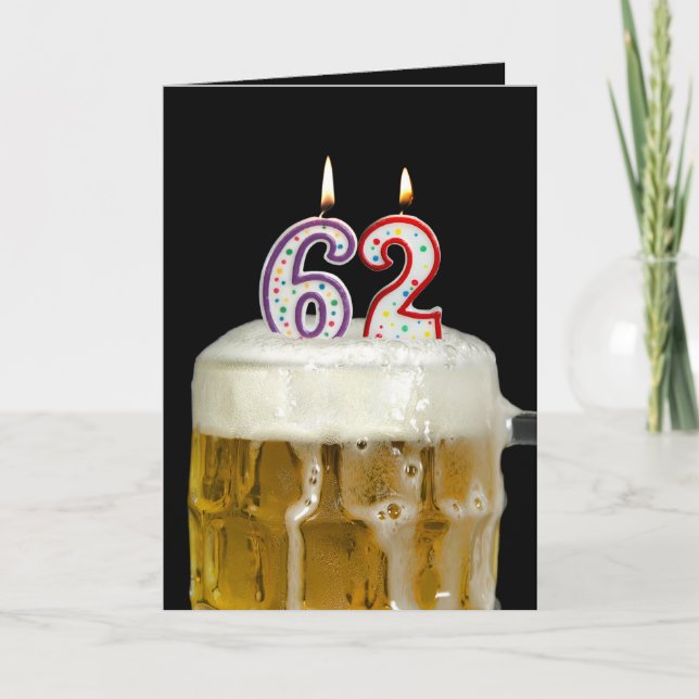 Carte 62e Bière d'anniversaire (Devant)