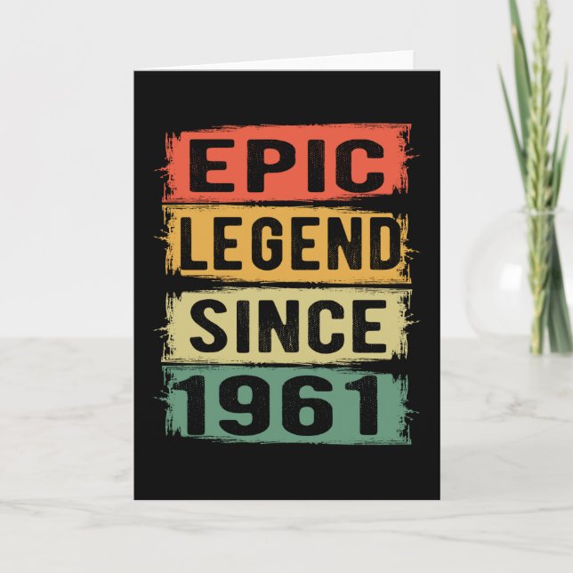 Carte 64 Ans Anniversaire 1961 Légende épique 64e annive (Devant)