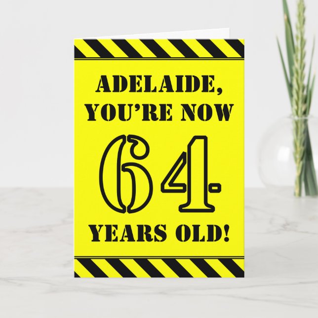 Carte 64e anniversaire : Jeu de style graphique, Nom per (Devant)