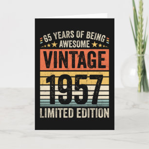Carte 65 Ans À être Génial Vintage 1957