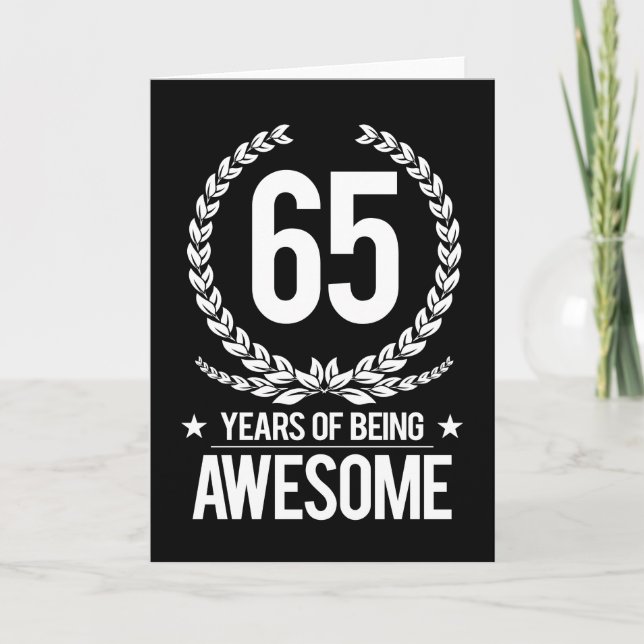 Carte 65e anniversaire (65 ans d'être génial) (Devant)