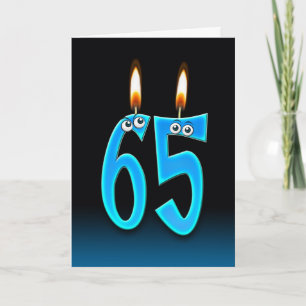 Carte 65e anniversaire bougies